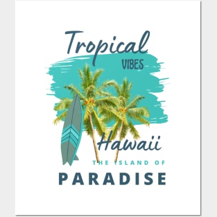 Tropical summer Hawaii beach Posters and Art